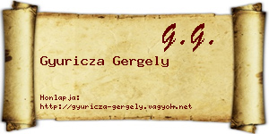 Gyuricza Gergely névjegykártya