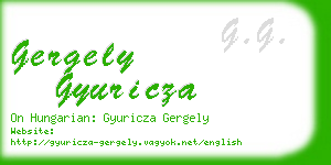 gergely gyuricza business card